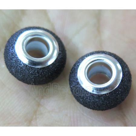 pearlized shell beads, matte rondelle
