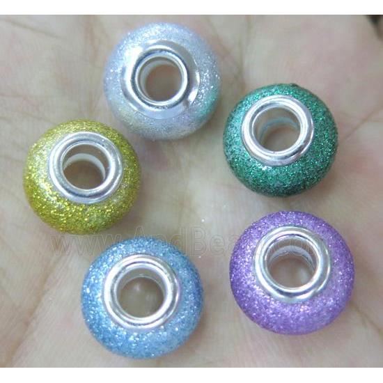 pearlized shell beads, matte rondelle