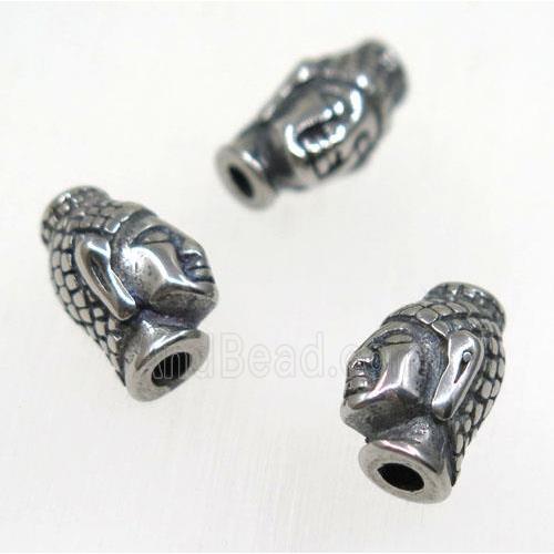 stainless steel buddha beads, Antique silver