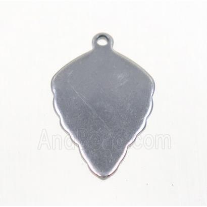stainless steel leaf pendant