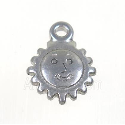 stainless steel sun charm pendant