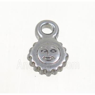 stainless steel sun charm pendant