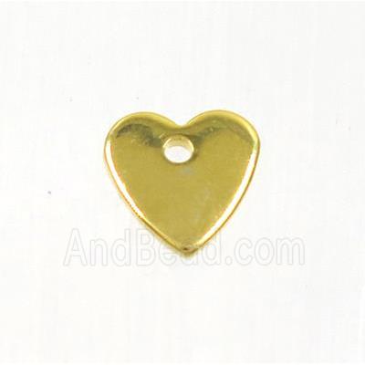 stainless steel pendant, heart, gold plated