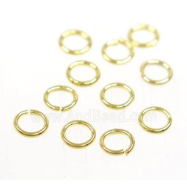 stainless steel Jump Ring, gold plated
