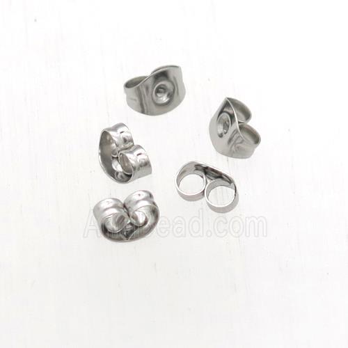 Raw Stainless Steel Earring Back Nuts