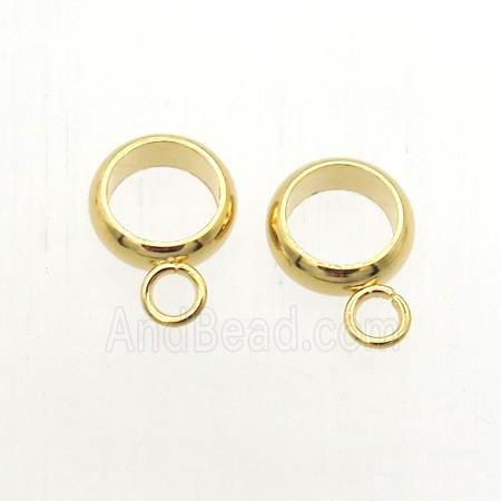 stainless steel hanger bail, gold plated