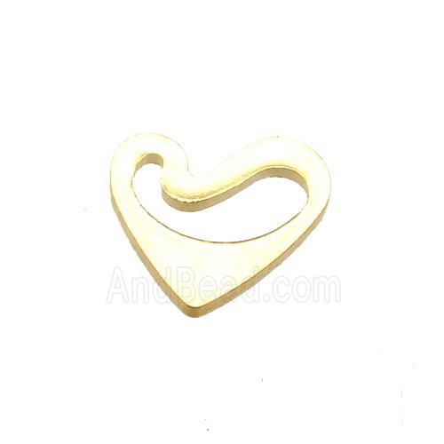 stainless steel heart pendant, gold plated