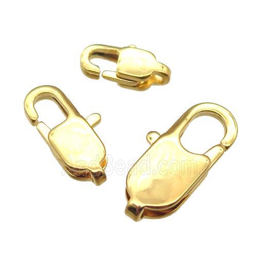 stainless steel Lobster Clasp, gold plated