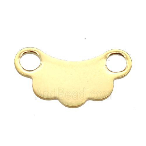 stainless steel pendant, stampings, gold plated