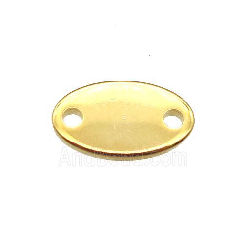 stainless steel oval connector, stampings, gold plated