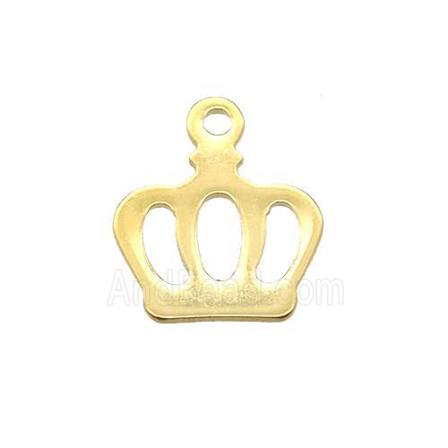 stainless steel crown pendant, stampings, gold plated