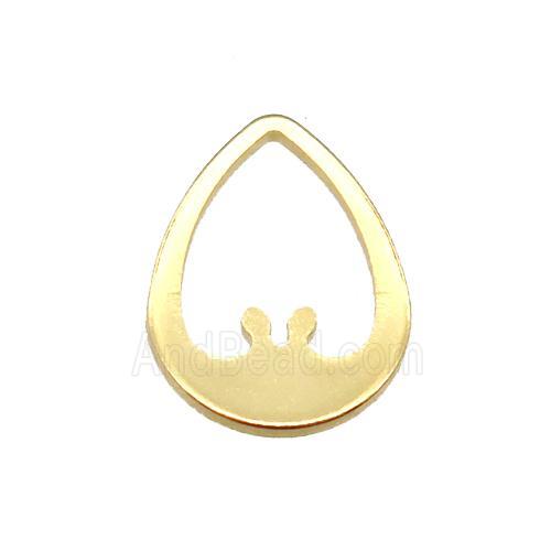 stainless steel pendant, stampings, gold plated