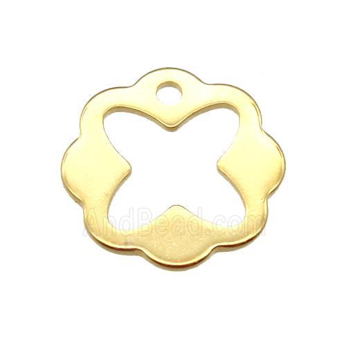 stainless steel stampings pendant, gold plated