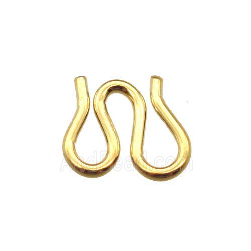 stainless steel W-clasp, gold plated