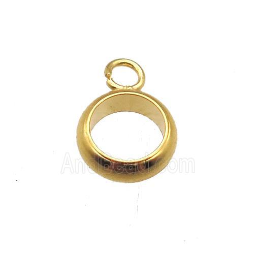 stainless steel hanger bail, gold plated