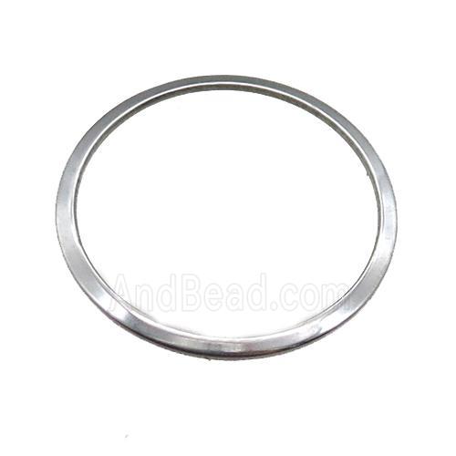 stainless steel circle JumpRings, platinum plated