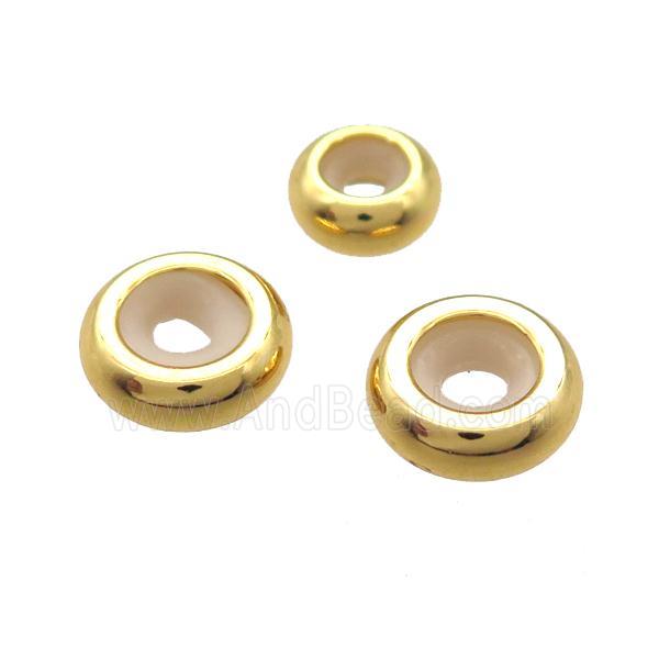stainless steel rondelle beads, gold plated