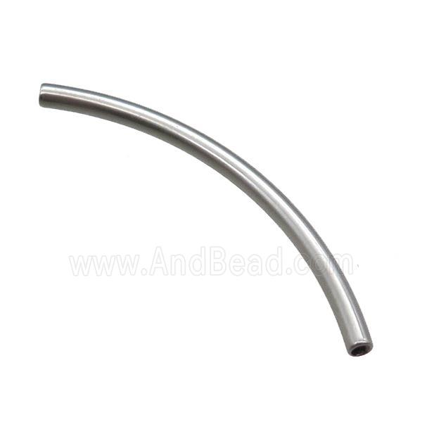 stainless steel tube beads, platinum plated