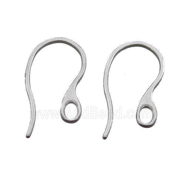 stainless steel Hook Earwire, platinum plated