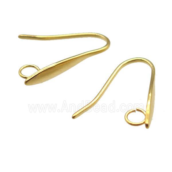stainless steel Hook Earrings, gold plated
