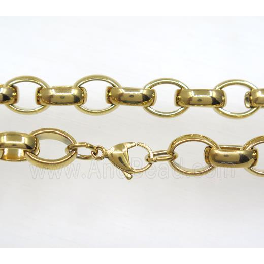 Stainless Steel Necklace Chain Gold Plated