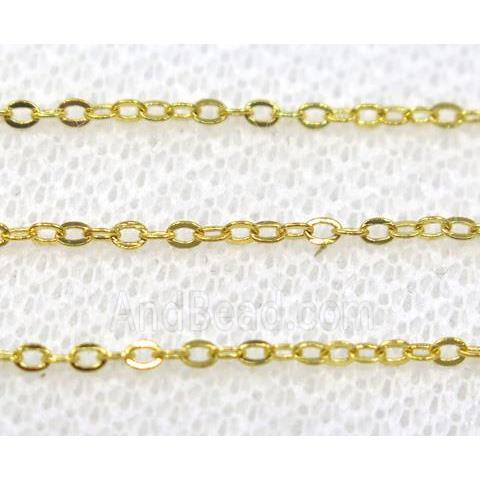 stainless steel chain, unfaded gold plated