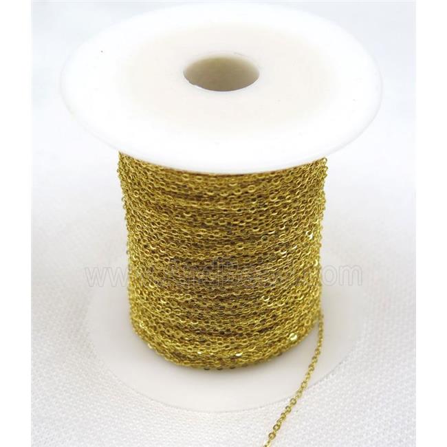 stainless steel chain, unfaded gold plated