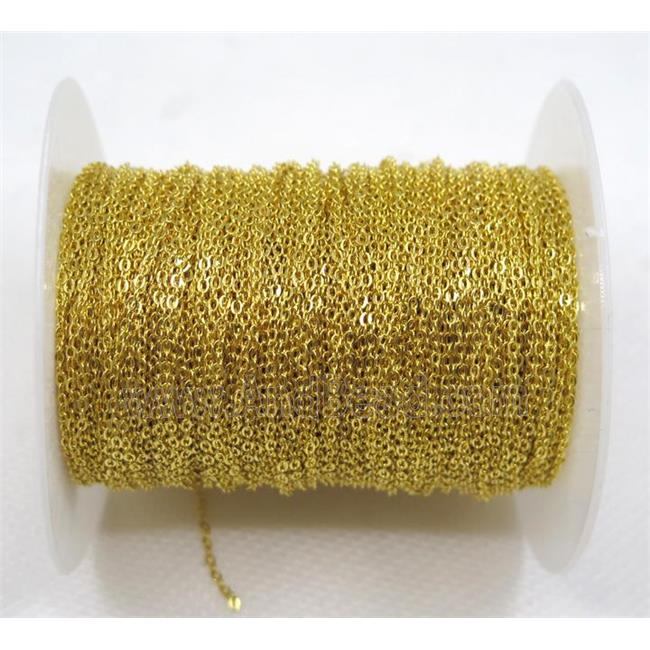 stainless steel chain, unfaded gold plated