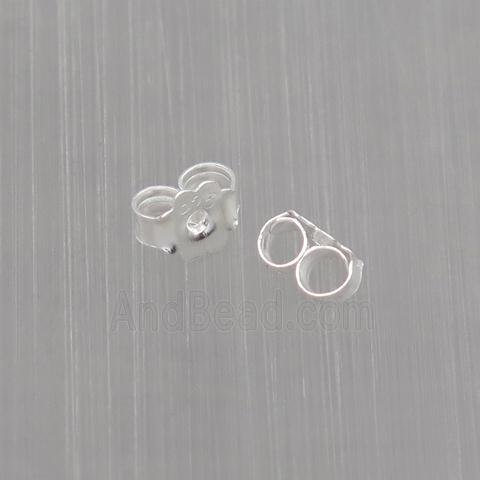 Sterling Silver Earrings Back, silver plated