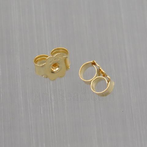 Sterling Silver Earrings Back Nut Gold Plated