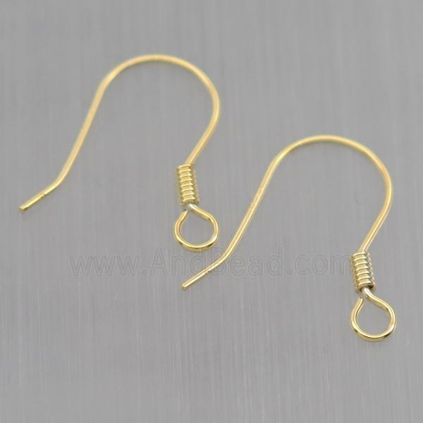 Sterling Silver hook Earrings, gold plated