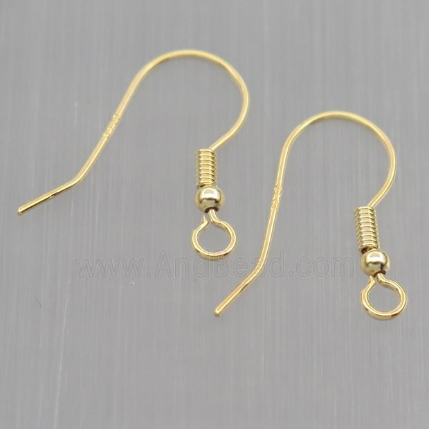Sterling Silver hook Earrings, gold plated