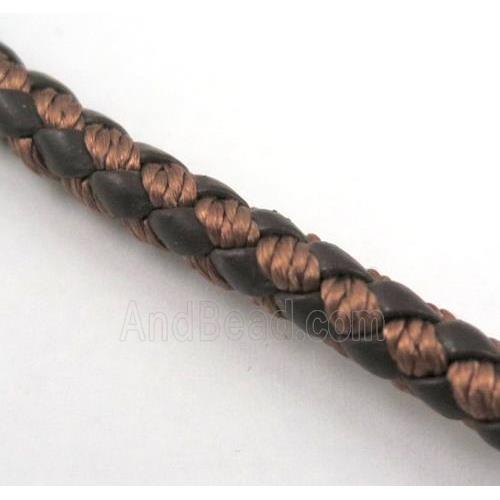 PU leather cord, round