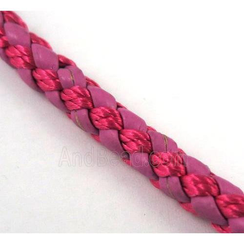PU leather cord, round