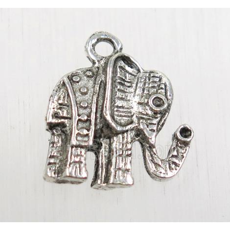 tibetan silver elephant pendant, non-nickel