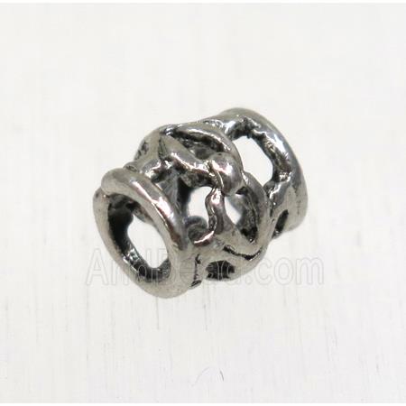 tibetan silver tube alloy beads, non-nickel
