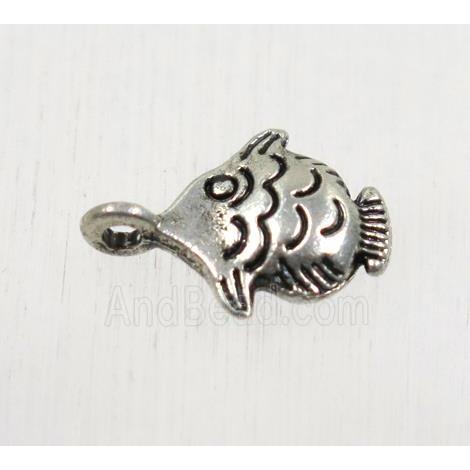 tibetan silver zinc fish pendant, non-nickel