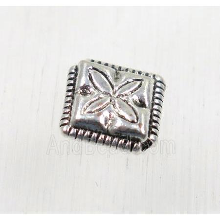 tibetan silver zinc square beads, non-nickel