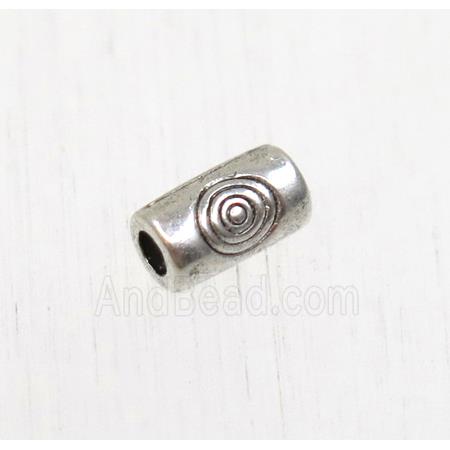 tibetan silver zinc tube beads, non-nickel