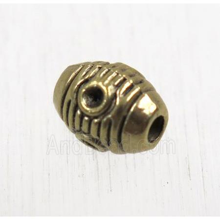 tibetan silver zinc rice beads, non-nickel, antique gold