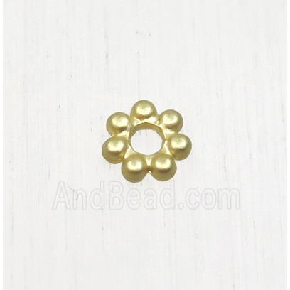 tibetan silver zinc daisy beads, non-nickel, gold plated