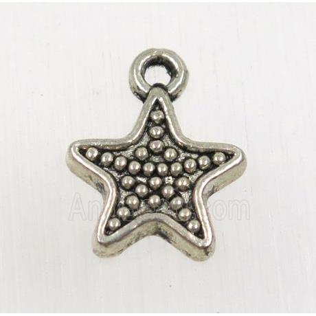 tibetan silver star pendant, non-nickel