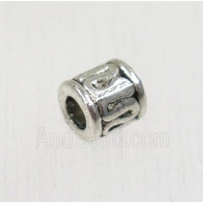 tibetan silver zinc tube beads, non-nickel