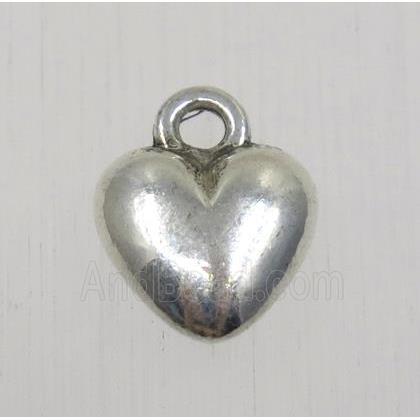 tibetan silver heart pendant, non-nickel