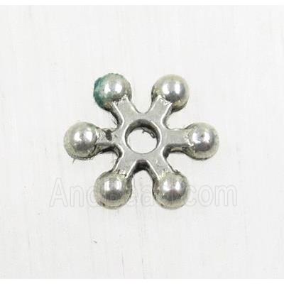 tibetan silver spacer zinc beads, daisy, non-nickel