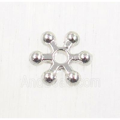 tibetan silver zinc beads, daisy, non-nickel, silver plated