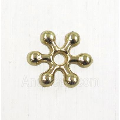 tibetan silver daisy beads, non-nickel, bronze