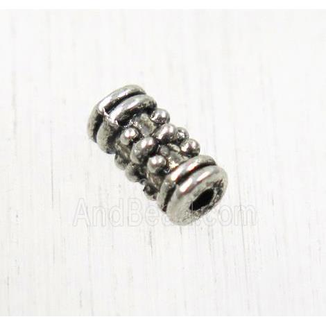 tibetan silver zinc tube beads, non-nickel