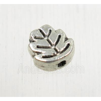 tibetan silver zinc leaf beads, non-nickel