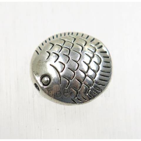 tibetan silver zinc fish beads, non-nickel